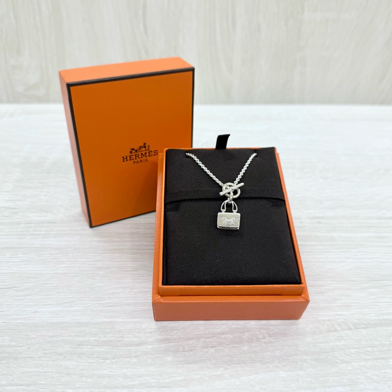 HERMES925銀色康康項鍊H121324B00-0