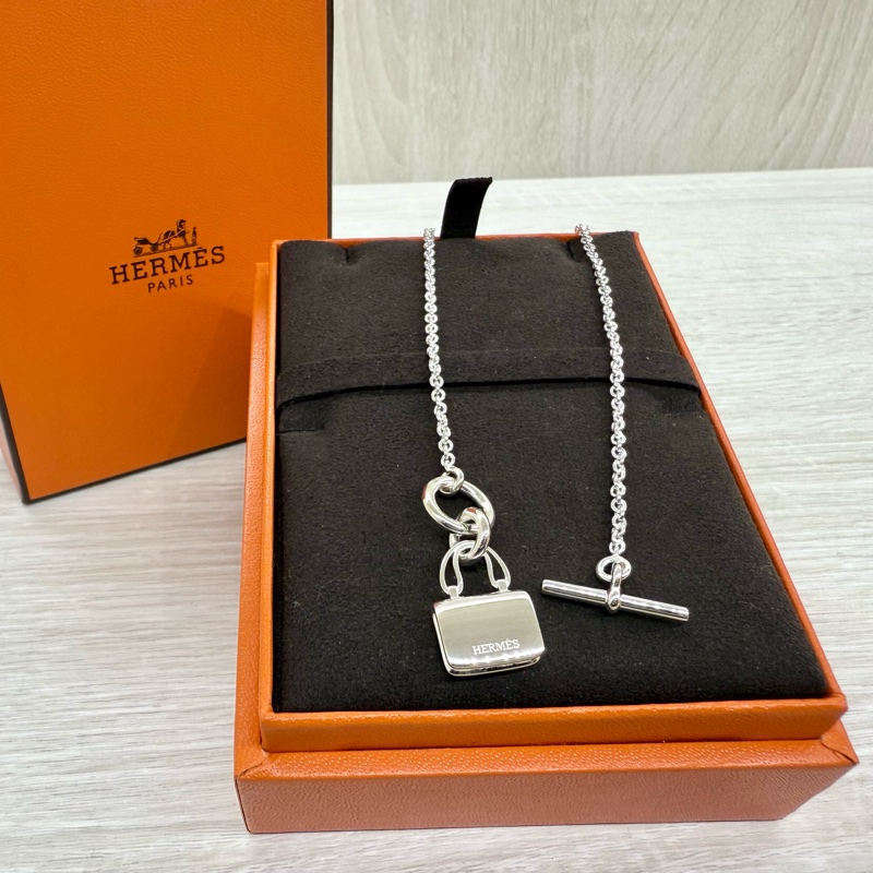 HERMES925銀色康康項鍊H121324B00-5