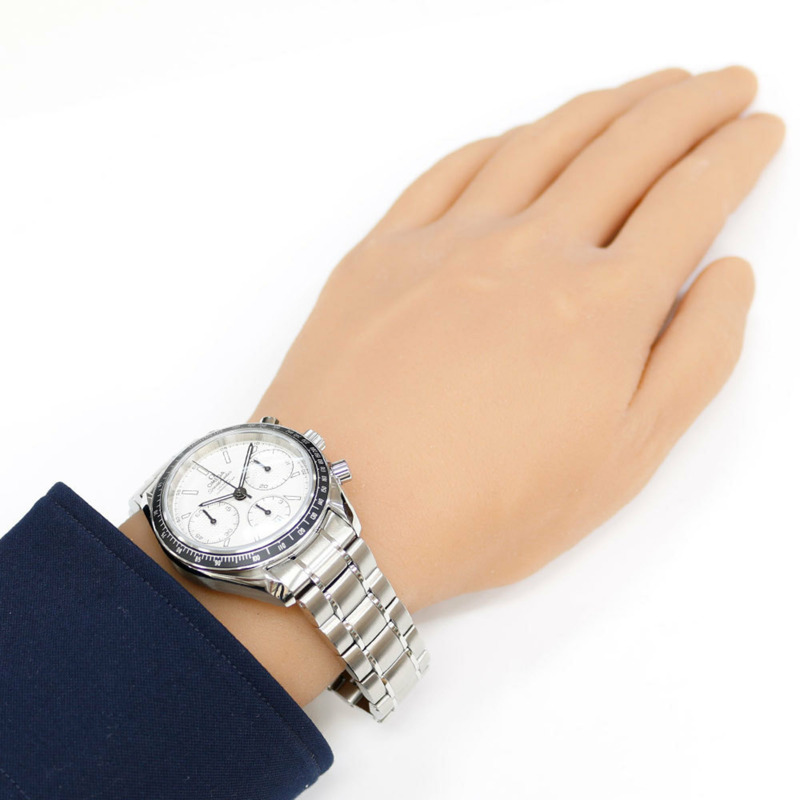 歐米茄超霸系列賽車腕錶，不鏽鋼材質，型號32630405002001，自動上鍊，男士計時表，已翻新-1