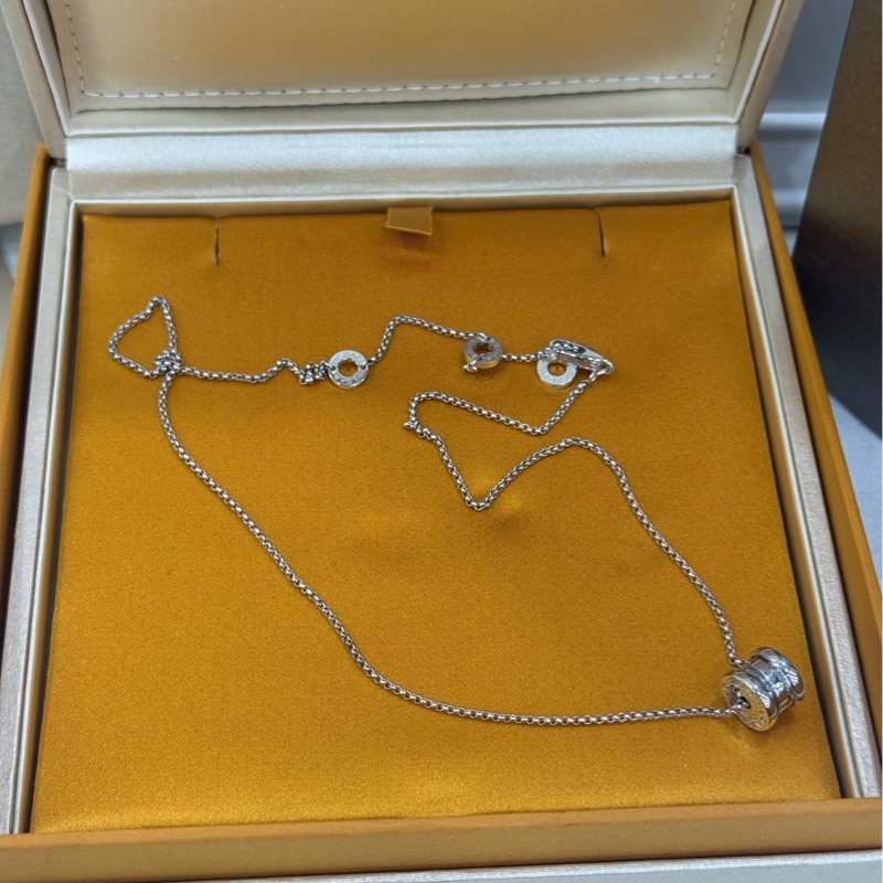寶格麗BVLGARI b.zero1 18K白金金彈簧項鍊 2025.7月購證 全新-2