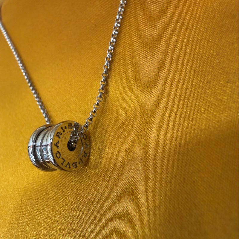 寶格麗BVLGARI b.zero1 18K白金金彈簧項鍊 2025.7月購證 全新-3