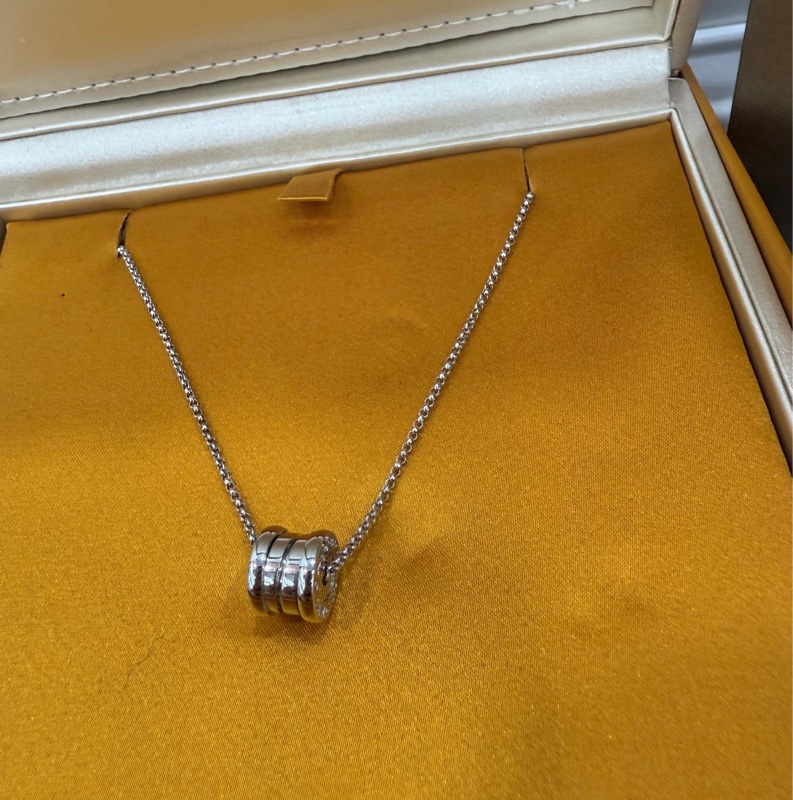 寶格麗BVLGARI b.zero1 18K白金金彈簧項鍊 2025.7月購證 全新-4