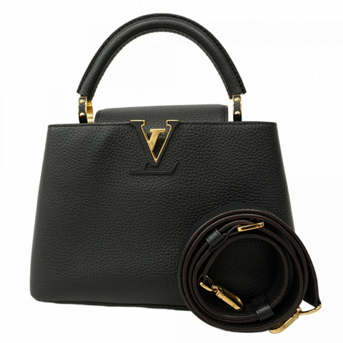 路易威登 Taurillon Capucines BB 手提包 M94755 黑色 女士兩用包