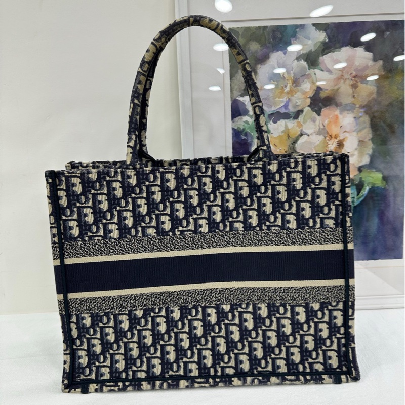 Dior 迪奧 Oblique系列托特包 tote 老花 20年中號-1