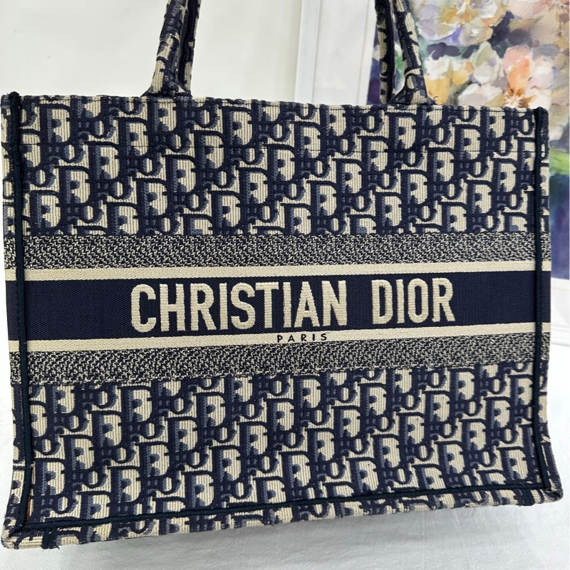 Dior 迪奧 Oblique系列托特包 tote 老花 20年中號-5