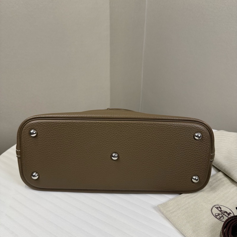 Hermes 大象灰保齡球Bolide 31 TC皮、銀鎖可手提、單肩-3