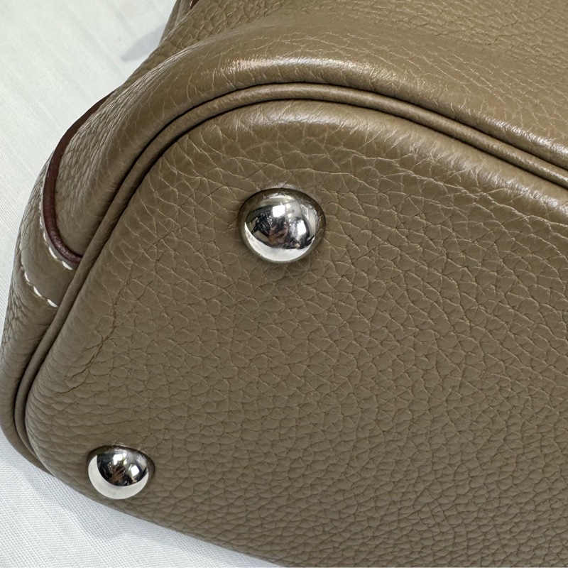 Hermes 大象灰保齡球Bolide 31 TC皮、銀鎖可手提、單肩-15