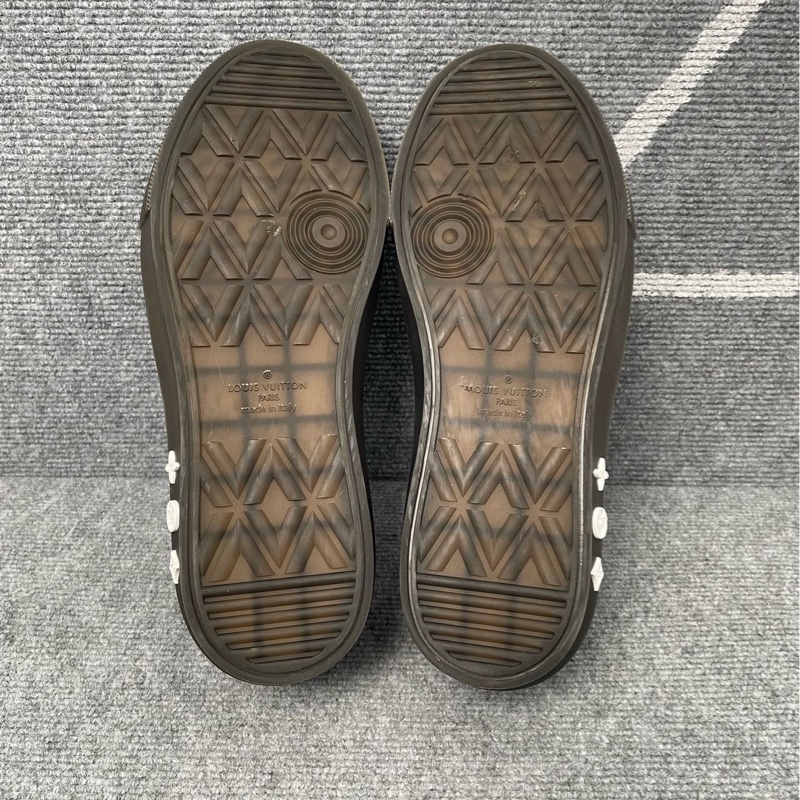 97新LV 黑灰色棋盤格帆布板鞋42.5碼-7