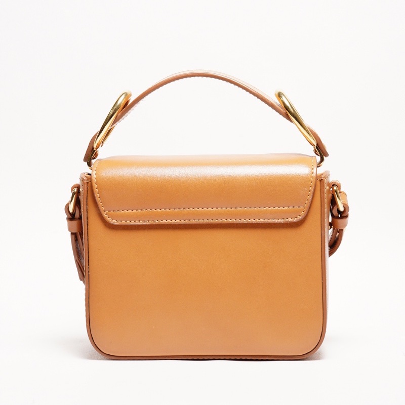 Chloé mini C 小方手提包（焦糖色）-1