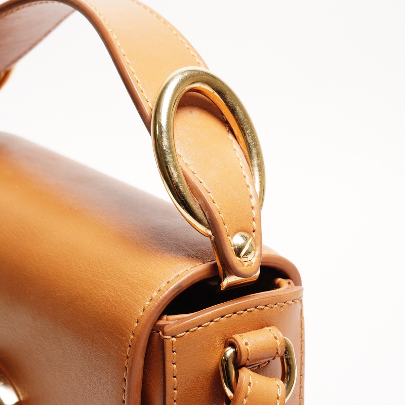 Chloé mini C 小方手提包（焦糖色）-8