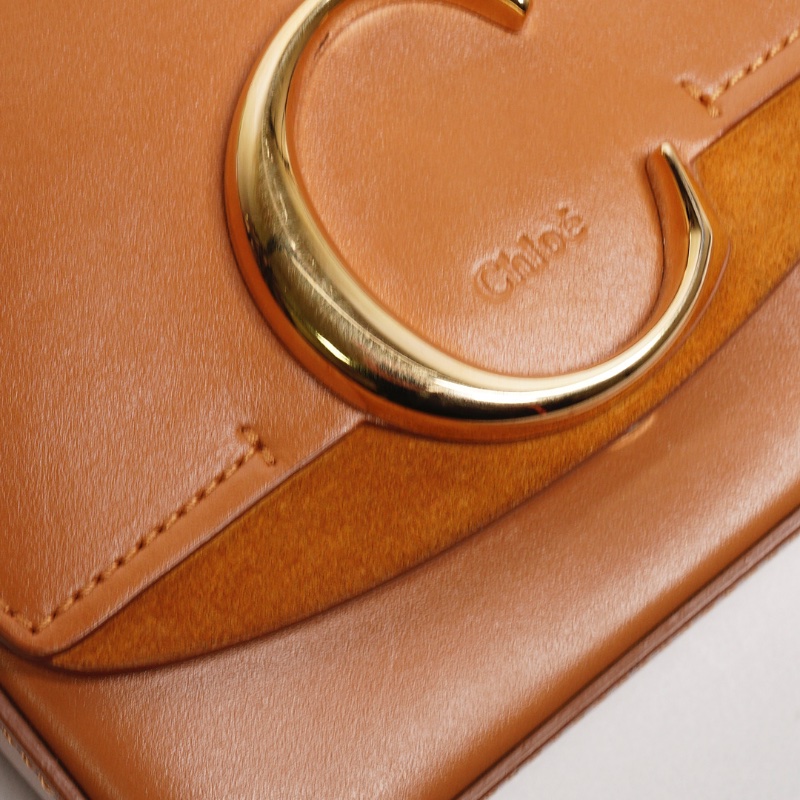 Chloé mini C 小方手提包（焦糖色）-12