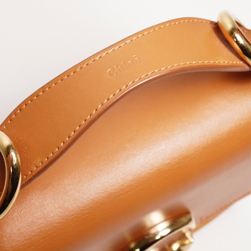 Chloé mini C 小方手提包（焦糖色）-13