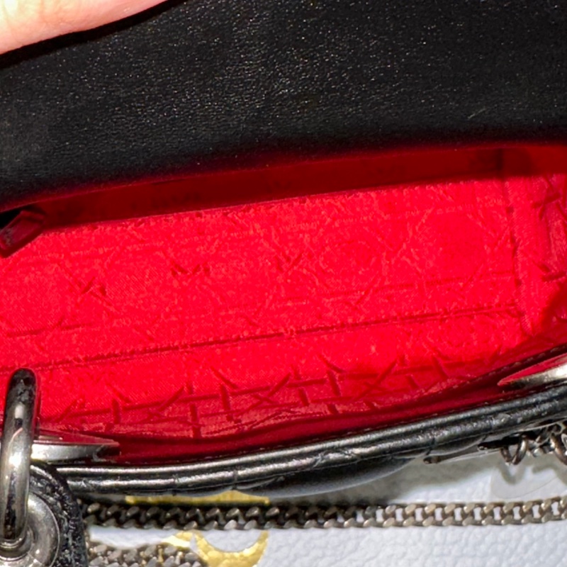 (已保留)大全配🈶購證❤️ Dior #lady #黑銀 #戴妃包 #三格-18