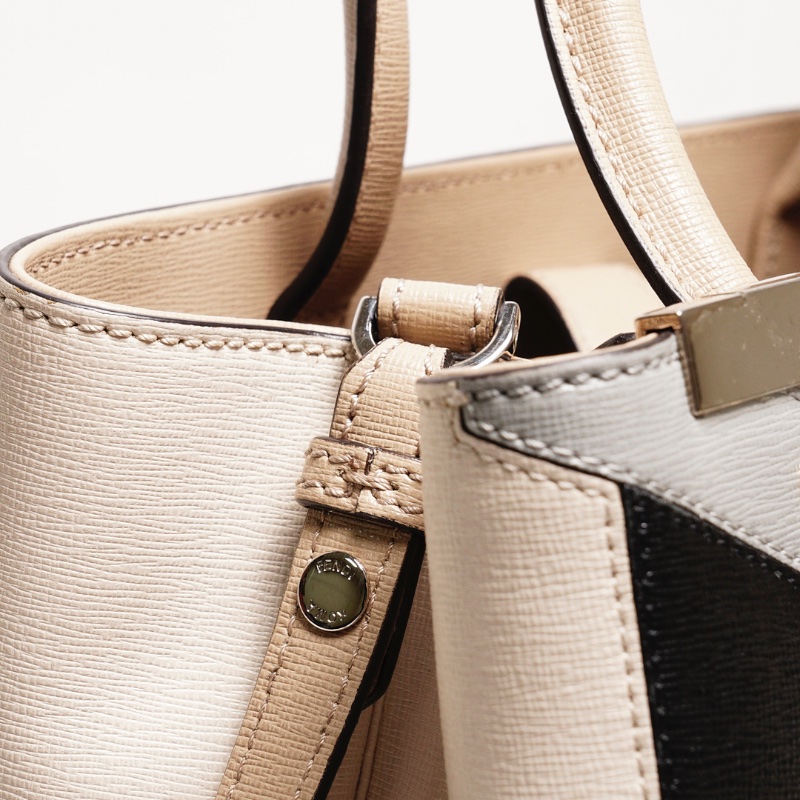 FENDI 拚色怪物包（附背帶）-17