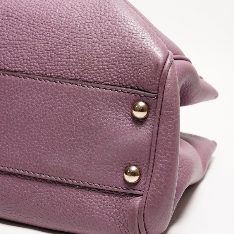 GUCCI 荔枝皮竹節手提包(附背帶）-6