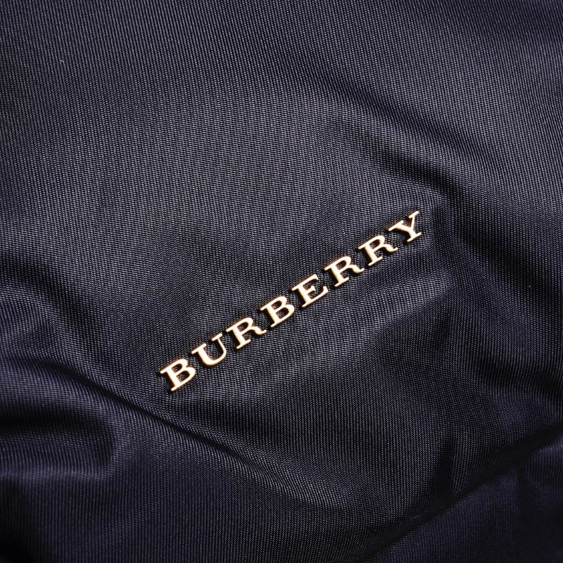 BURBERRY  The Rucksack Vintage 經典金色LOGO翻蓋中型後背包(藍色/M)-5