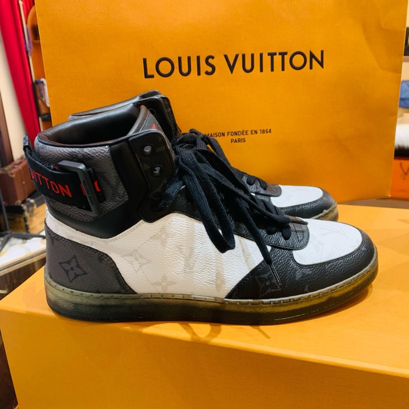 LV/路易威登 rivoli 拼色高幫運動鞋 40碼 99新-1