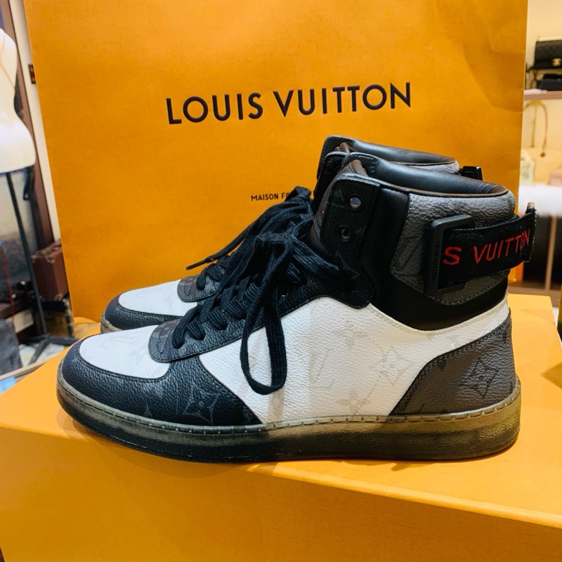 LV/路易威登 rivoli 拼色高幫運動鞋 40碼 99新-2