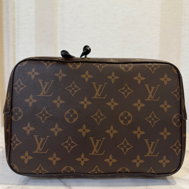 LV 原花黑牛皮Neo Noe MM肩斜背水桶包M44020-6