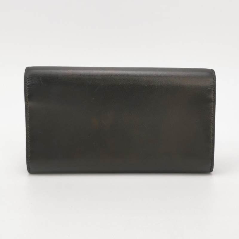 Saint Laurent牛皮純色金屬字母logo錢包-3