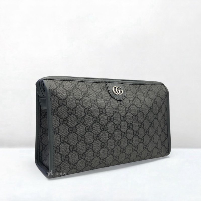 Gucci包包 Ophidia GG 灰色塗層手拿包598234-2