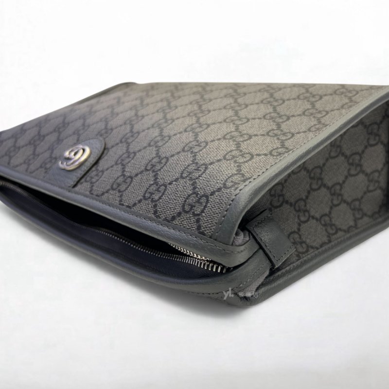 Gucci包包 Ophidia GG 灰色塗層手拿包598234-9