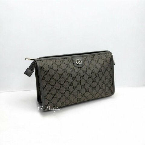 LV District PM黑原花下蓋肩背包M46255