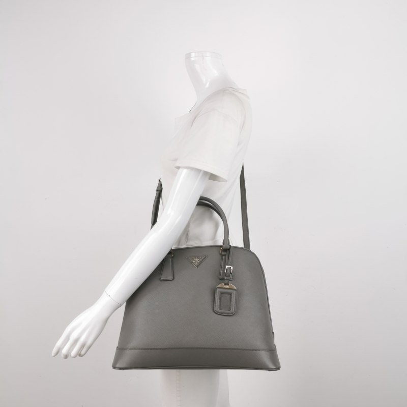 Prada Promenade牛皮純色三角徽標三角徽標斜挎包單肩包-1