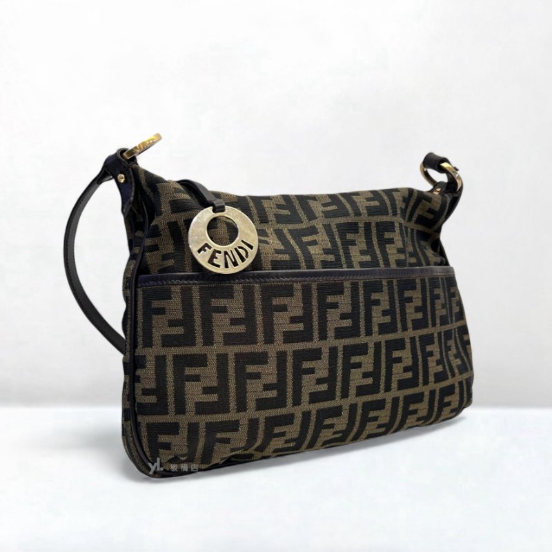 Fendi 滿版緹花布肩背包-2