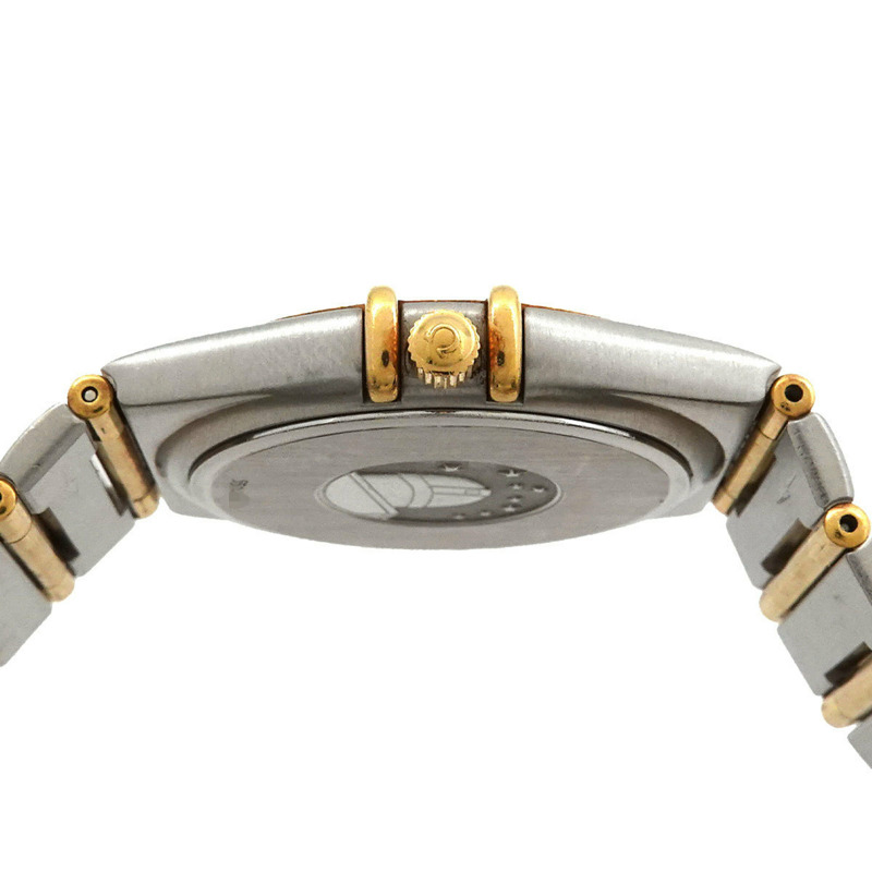 歐米茄星座系列雙色1312 30男士腕錶，附日期顯示，銀/黃金石英機芯-4