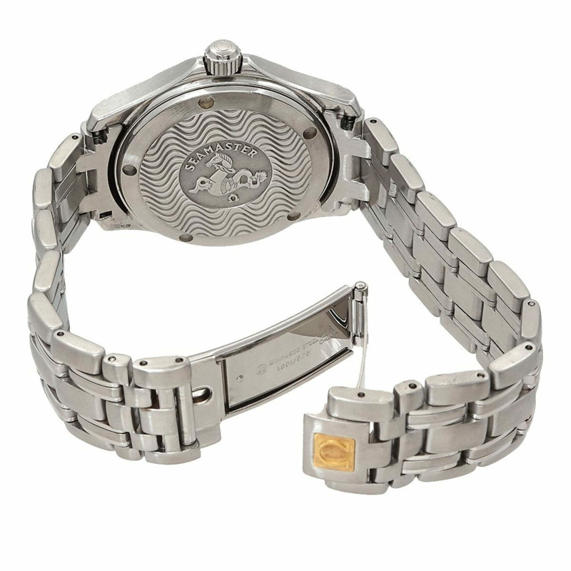 歐米茄海馬系列120米天文台認證腕錶 2501 31 男士腕錶 銀色 日期顯示 自動上鍊-3