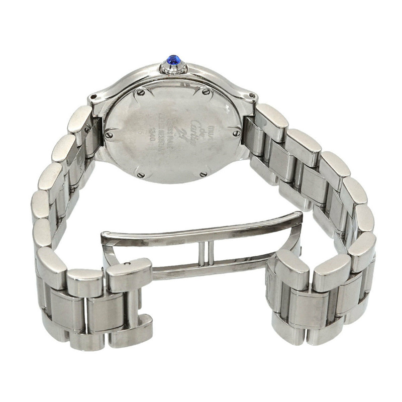 卡地亞 Must 21 Vantianne W10109T2 女士銀色石英腕錶-3