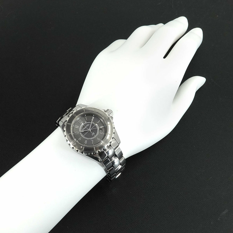 香奈兒 J12 Chromatic 33毫米 H2978 女士腕錶 灰色陶瓷石英錶-2