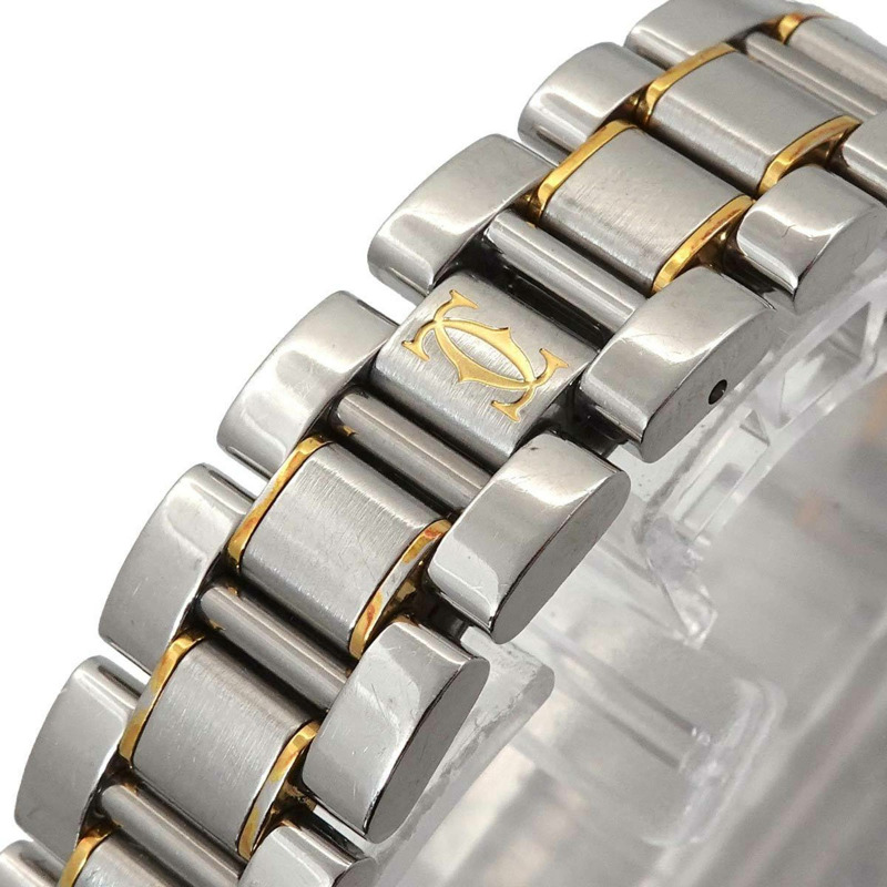 卡地亞 Must 21 Vantianne 雙色腕錶 W10073R6 女士銀色石英錶-5