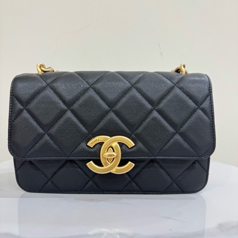 JK國際二手精品✨Chanel大雙C荔枝粗鍊包 25cm 芯片款