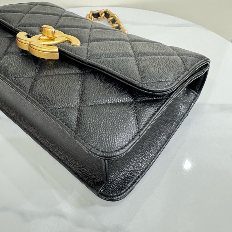 JK國際二手精品✨Chanel大雙C荔枝粗鍊包 25cm 芯片款-11