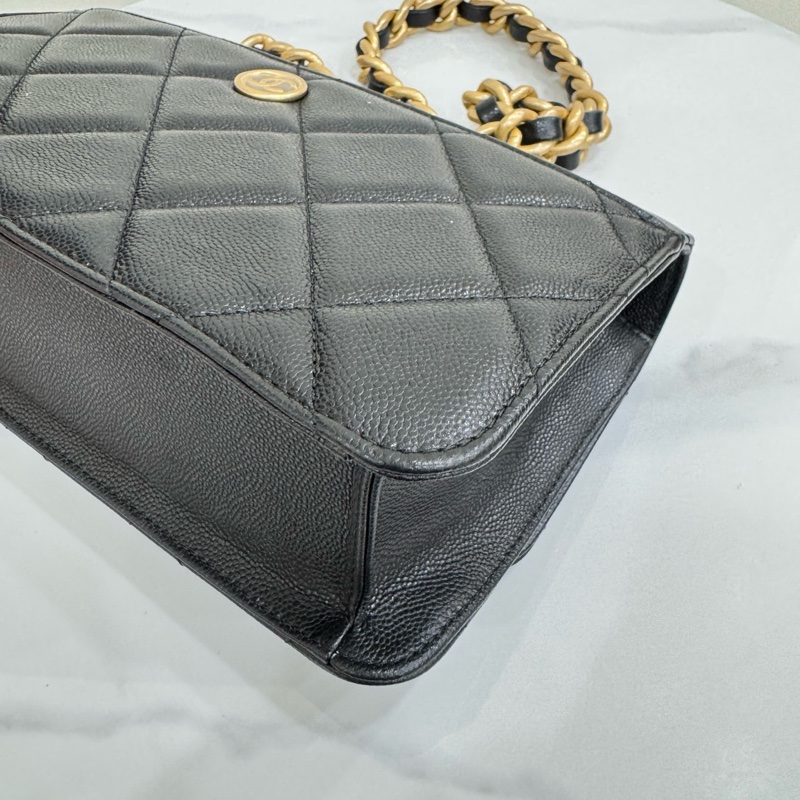 JK國際二手精品✨Chanel大雙C荔枝粗鍊包 25cm 芯片款-13