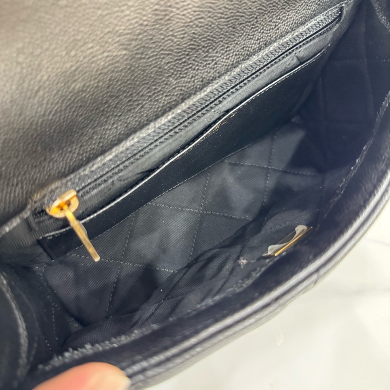 JK國際二手精品✨Chanel大雙C荔枝粗鍊包 25cm 芯片款-14