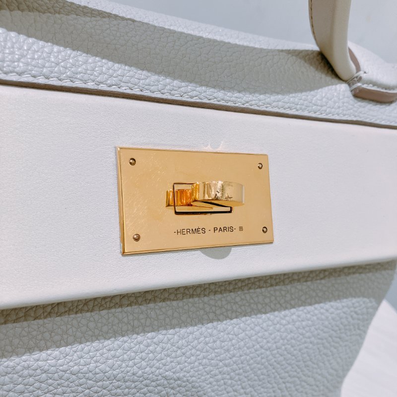 TK1896 Hermes 愛馬仕 單肩 手挽 手拎 冰川灰 奶油白 休閑 慵懶感 2424 29cm 8L Beton x I2 Nata xGHW Togo and Swift-11