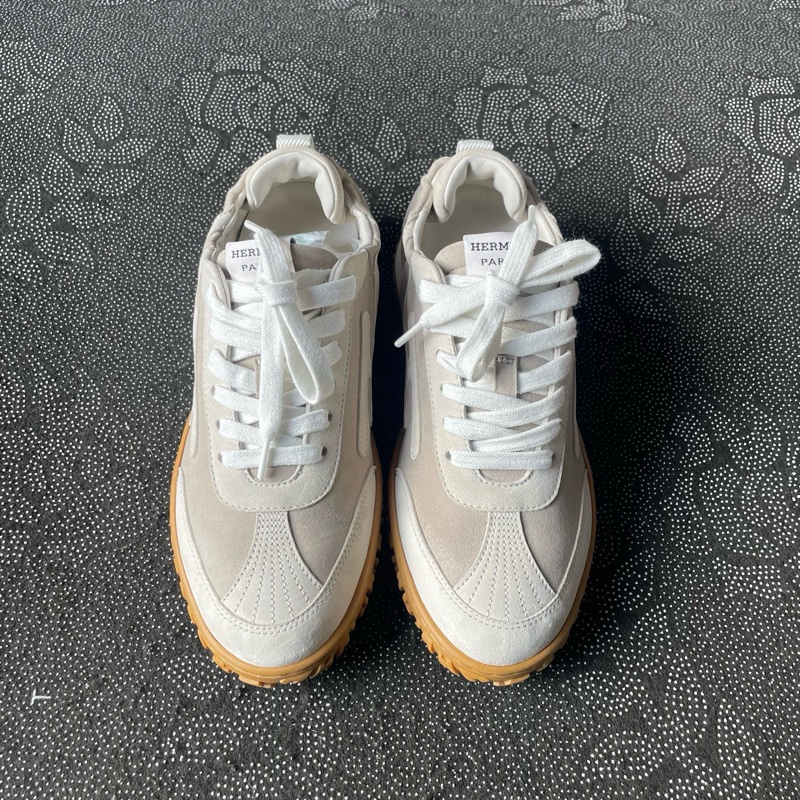 99新hy0078 愛馬仕jet德訓鞋米白色36碼-1