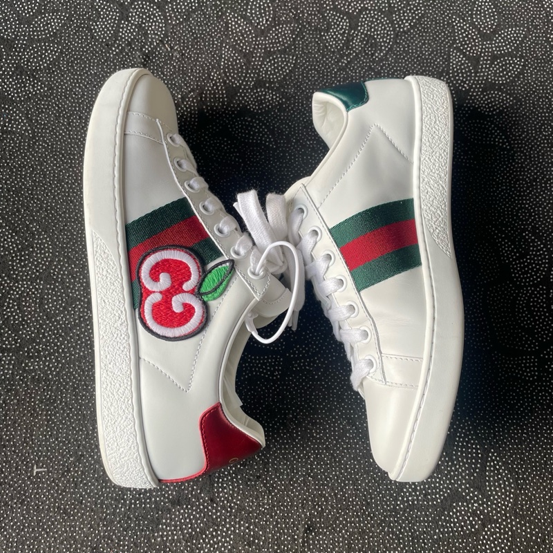 99新 02012 gucci蘋果小白鞋35碼無盒-6