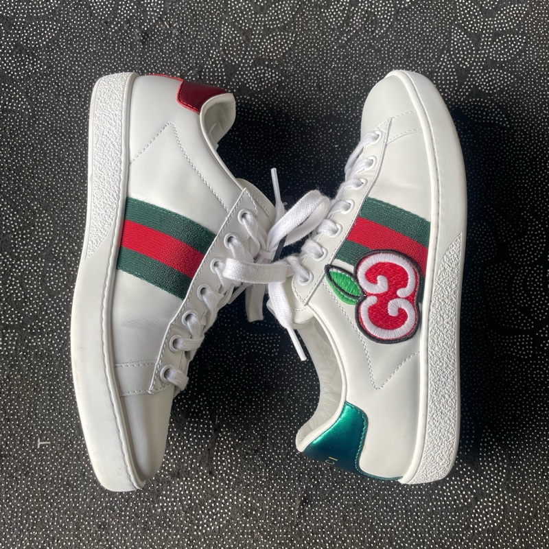99新 02012 gucci蘋果小白鞋35碼無盒-8
