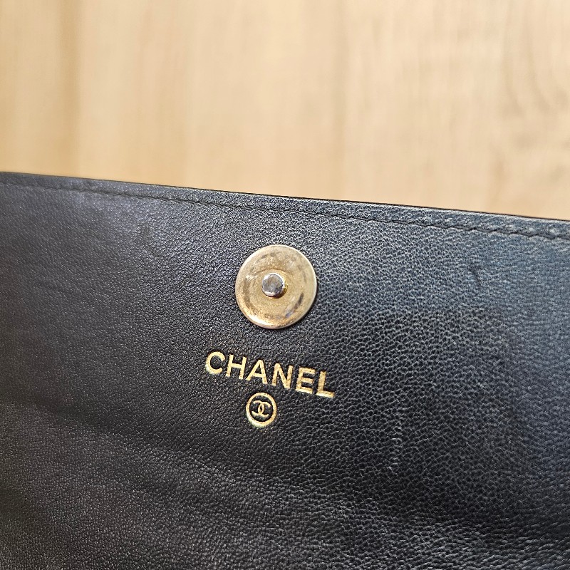 [19就是耐看☺️] Chanel黑19系列霧金釦中夾-21