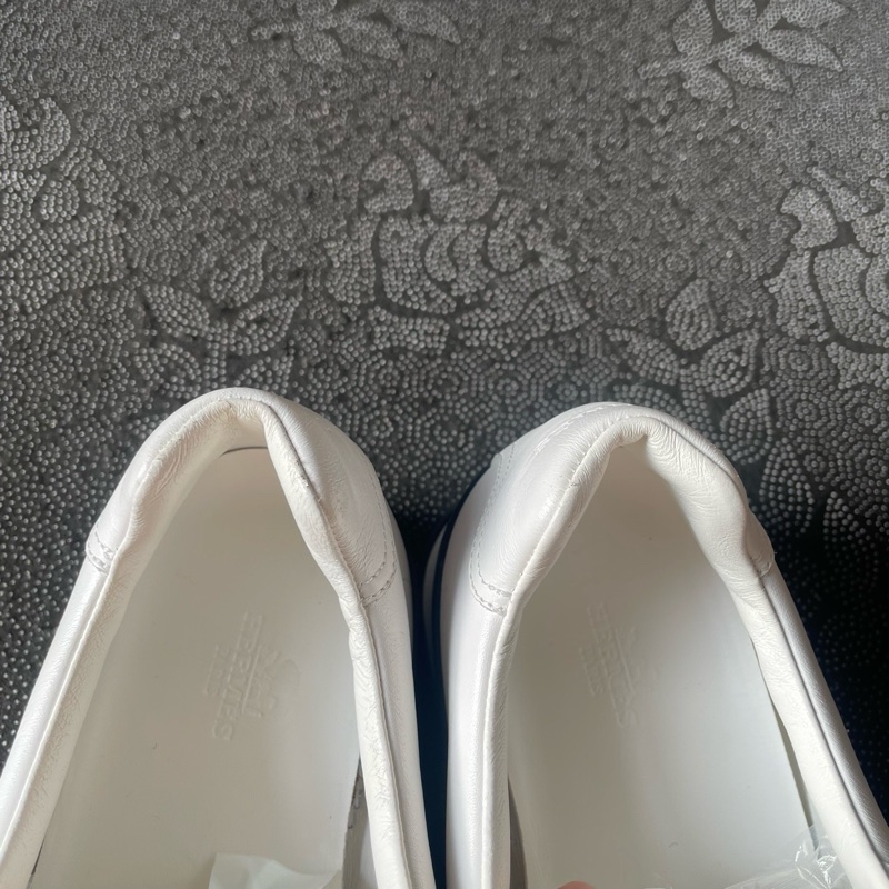 98新 02017 愛馬仕黑白牛皮運動鞋41.5碼無盒-7