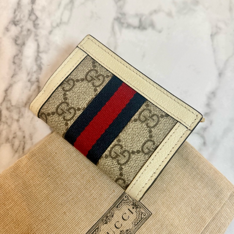 ✔️ GUCCI Ophidia GG Supreme 帆布三折短夾-1