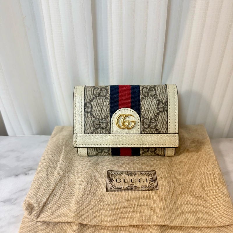 ✔️ GUCCI Ophidia GG Supreme 帆布三折短夾-2