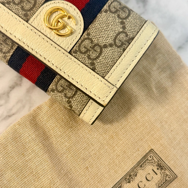 ✔️ GUCCI Ophidia GG Supreme 帆布三折短夾-4