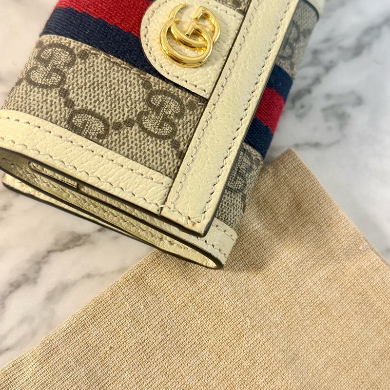 ✔️ GUCCI Ophidia GG Supreme 帆布三折短夾-5