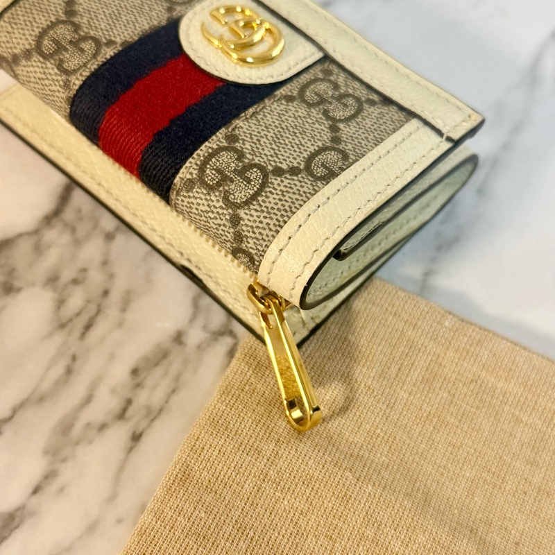 ✔️ GUCCI Ophidia GG Supreme 帆布三折短夾-6