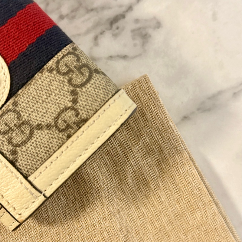 ✔️ GUCCI Ophidia GG Supreme 帆布三折短夾-7